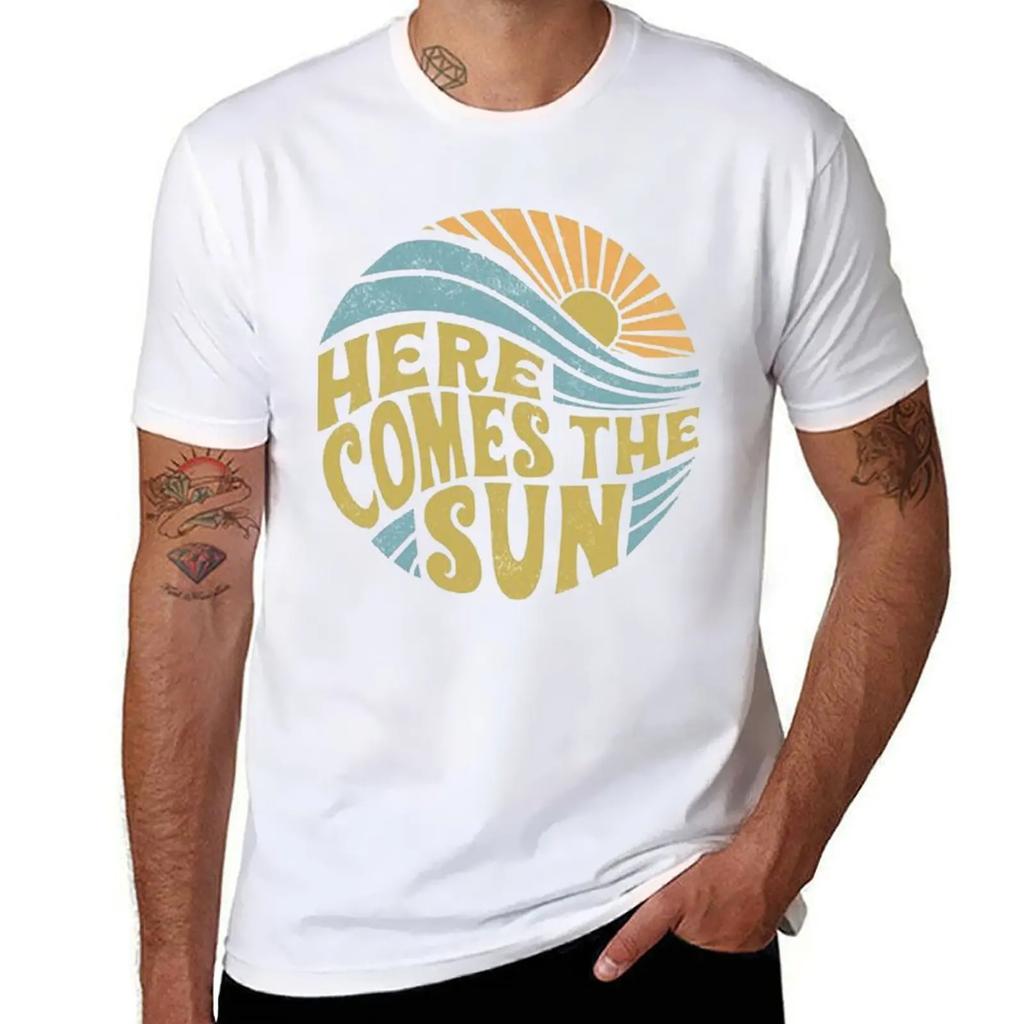 Here Comes the Sun Classic . T-Shirt oversized graphic tee graphic t shirts street wear cheap stuff men clothings