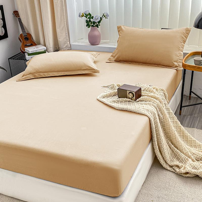 Комплект матраса из трех частей, Простыни европейского и американского размера, Однотонные, Универсальные для всех сезонов