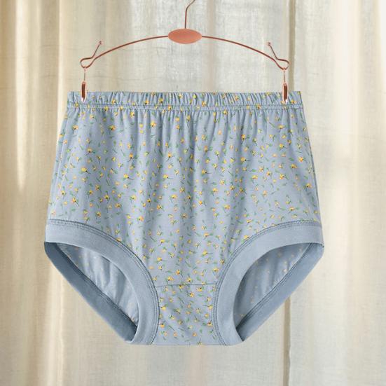Seniors Women Cotton Underwear Soft Full Coverage Panties Plus Size Moisture-Absorbing Briefs for Medium Elderly Ladies