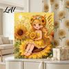 Exquisite Faux Pearl Bead Painting Kits Luxury Rhinestone Kit 25x25cm DIY Resin Art with Animal Handmade Craft Projects for Adults Floral Patterns,