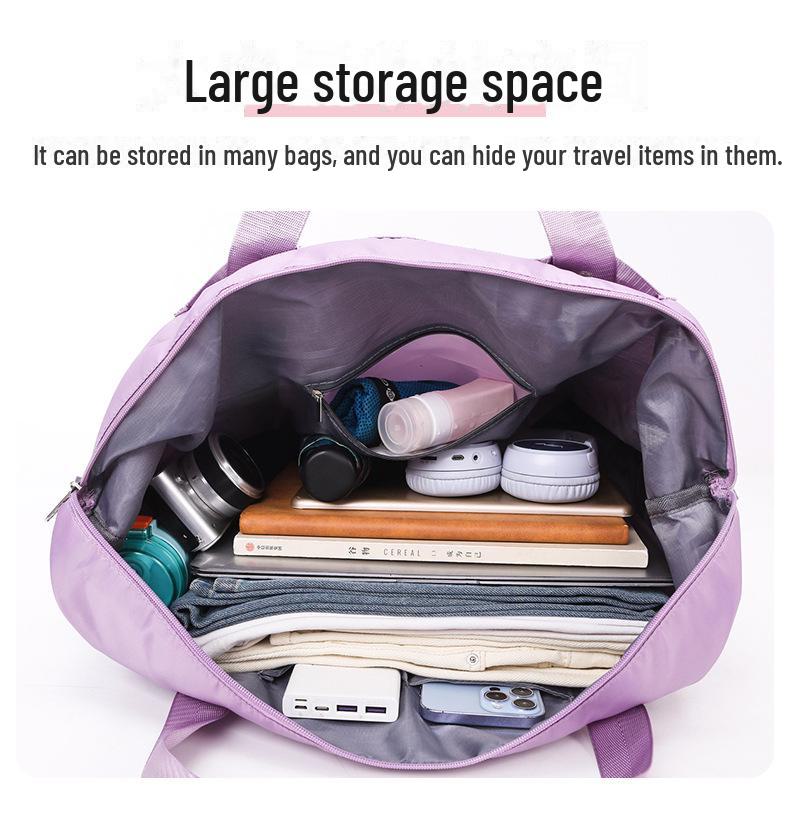 Женская деловая дорожная сумка: Портативный, вместительный чемодан с функцией разделения на сухое и влажное для одежды и спортивного снаряжения