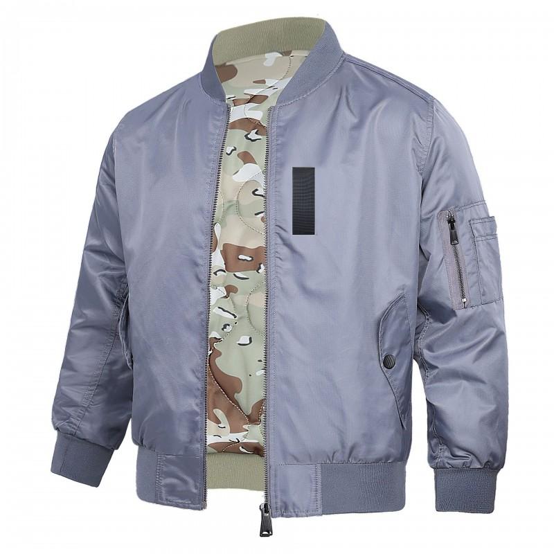 Mens Warm Fleece-Lined Stand Collar Reversible Camo Windproof Waterproof Bomber Jacket Winter Outdoor Casual Wear