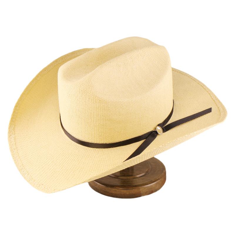 Водонепроницаемая тканая вручную ковбойская шляпа в стиле вестерн-рыцарь, весенне-летняя пляжная соломенная шляпа от солнца для отдыха на открытом воздухе