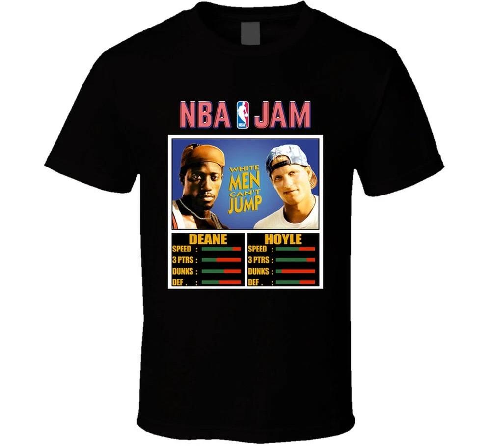 NBA Jam Белый Мужчины #039;t Прыжок Футболка 90-х Фильм Футболка Унисекс