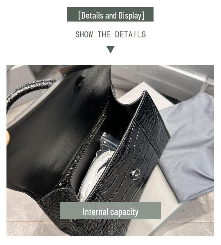 Сумка через плечо с песочными часами и узором под крокодила 2024 года для женщин - высококачественная сумка через плечо на весну/лето