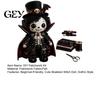 Gothic Style Craft Kit Skeleton Witch Patchwork Kit, Girl Doll DIY Step-by-step Sewing Tutorial Halloween for Adults Teens Handmade Gift Creative