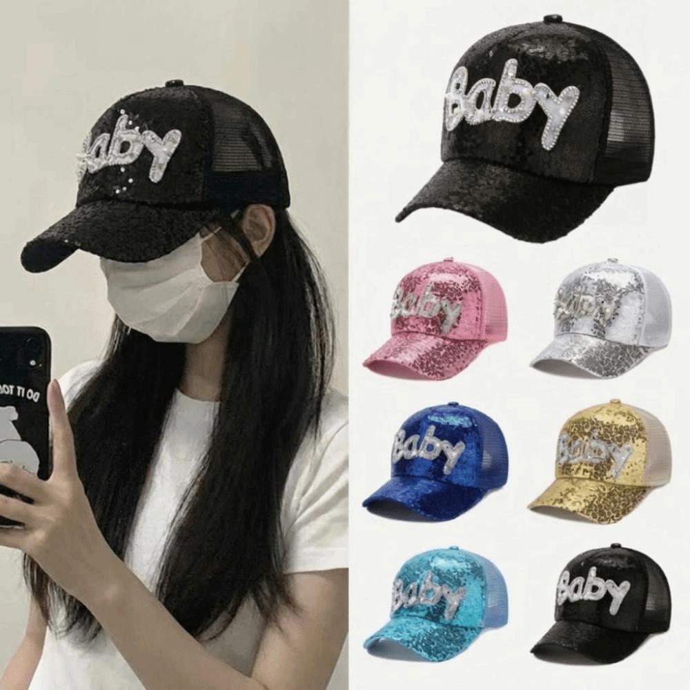 Breathable Baseball Cap Letter Embroidery Sun Hat Fashion Flat Cap  For Women Men
