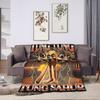 Tung Tung Tung Sahur  Flannel Blanket Spring  Warm Soft Bedding Throws for Children Home Decor Novelty Bedspread Sofa Bed Cover