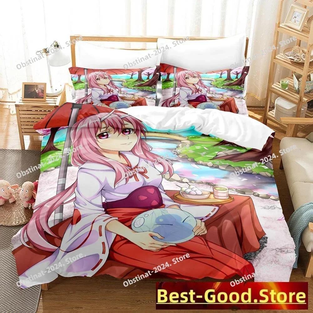 Комплект постельного белья Rimuru Tempest Single Twin Full Queen King Size Bed Set Adult Kid Bedroom Duvetcover Sets Anime Kawaii
