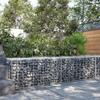 VidaXL Gabion Basket with Lid 200x50x50 Cm Galvanized Iron, Gabion Wall, Gabion Retaining Wall, Fence In 3295133
