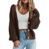 Women's Sweater Autumn/Winter New Product Solid Color Loose Knitted Jacket Women's Button Sweater Cardigan