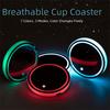 USB Charging Colorful Cup Holder Anti Slip Car Interior Lighting Cup Mats Smart Glow Coaster  Auto