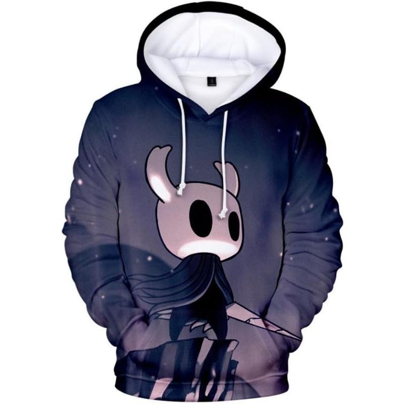 Худи Hollow Knight 2025 Винтажный Мерч Худи Мужские и Женские Хип-хоп Спортивный Пуловер Толстовка