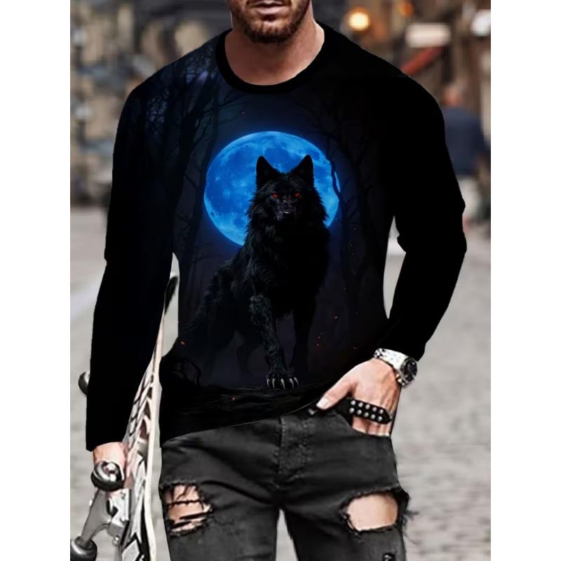 Men's Digital 3D Printed Round-neck Loose-Tee Shirt