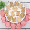 8 шт./комплект Формочки для печенья в форме собаки Пластик 3D Мультяшная Нажимная форма для печенья Штамп для печенья Инструмент для выпечки Посуда для улицы