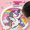 Xiaohongshu Единорог Круглая Рамка Наклейки для Алмазной Мозаики Сделай Сам для Детей
