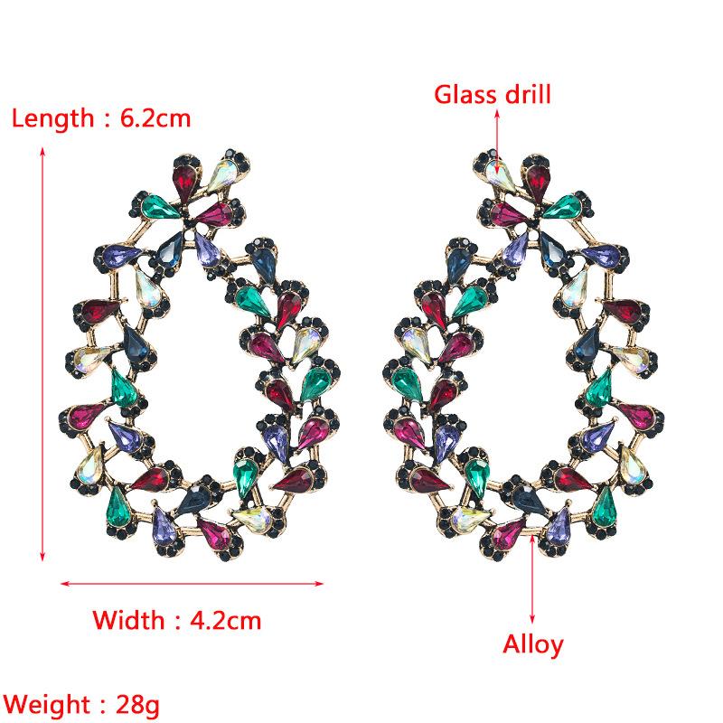 Женские длинные серьги-капли из титанового стального сплава, серьги-подвески, акриловые красочные хрустальные геометрические украшения для ушей