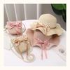 Breathable Sun Hat Cute Baby Accessories Outdoor Kids Straw Hat Bag  Children Girls