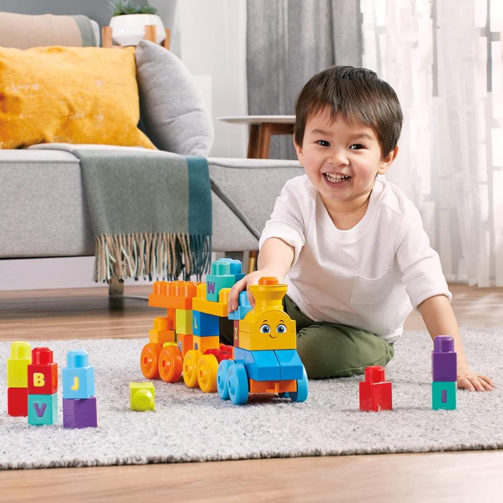 Mega Bloks ABC Musical Train Set for Ages 1 and 50 FWK22 Up, Pieces,