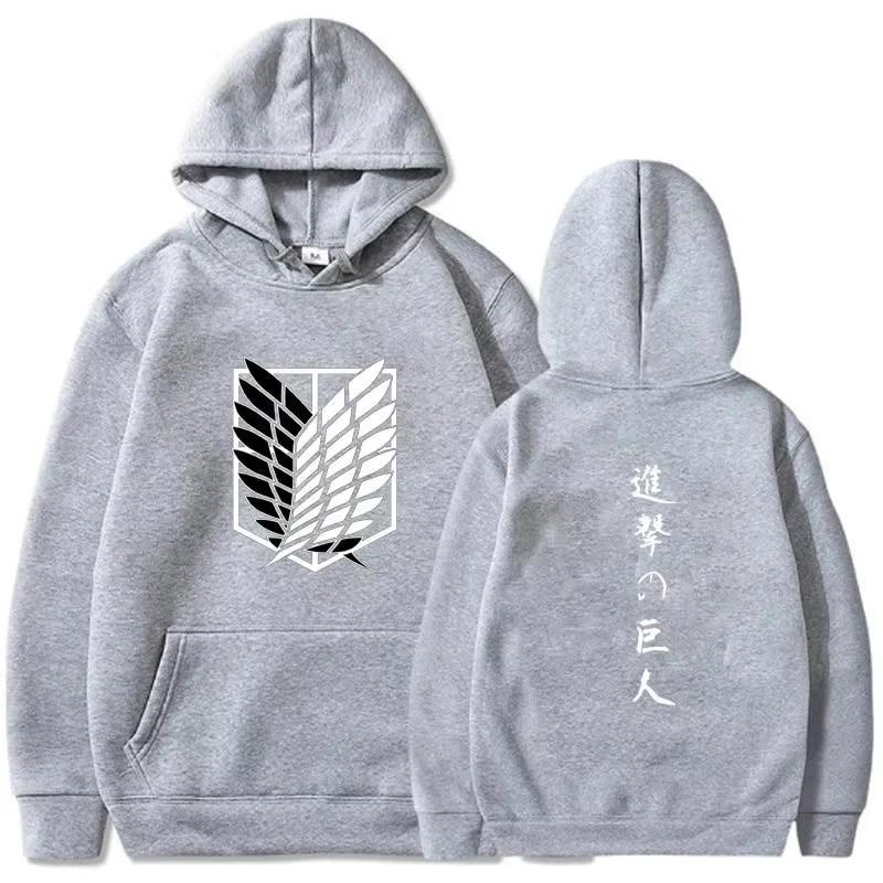 Anime Attack on Titan Freedom Tsubasa Hoodies Manga Shingeki No Kyojin Unisex Long Sleeve Tops Winter Keep Oversized Sweatshirts