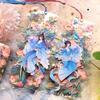 pet washi tape 009 hibiscus blooming lotus lotus leaves bronzing antique scrapbook decoration sticker