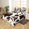 Коричневый Набор постельного белья из трех предметов с цифровой печатью 'Дикая природа' 'Шотландская корова' Покрывало