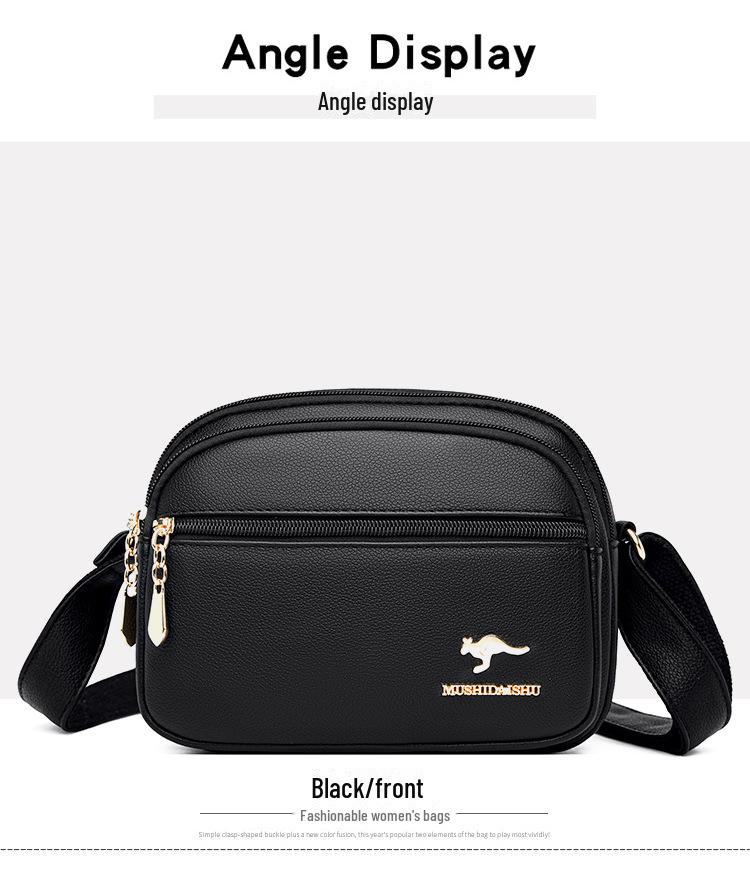 Однотонная женская сумка-мессенджер через плечо - коллекция весны 2025 года, универсальная, стильная для женщин среднего возраста