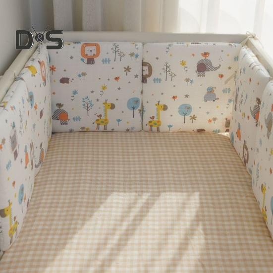 6 шт. подкладок для детской кроватки для прорезывания зубов 11,8” x 11,8”, защита от столкновений, защитный бампер для детской кроватки, защита бортиков детской кроватки