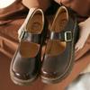 Literary Retro Women's Shoes Thick Bottom Mori Girl Japanese Mary Jane Single Shoes College Style