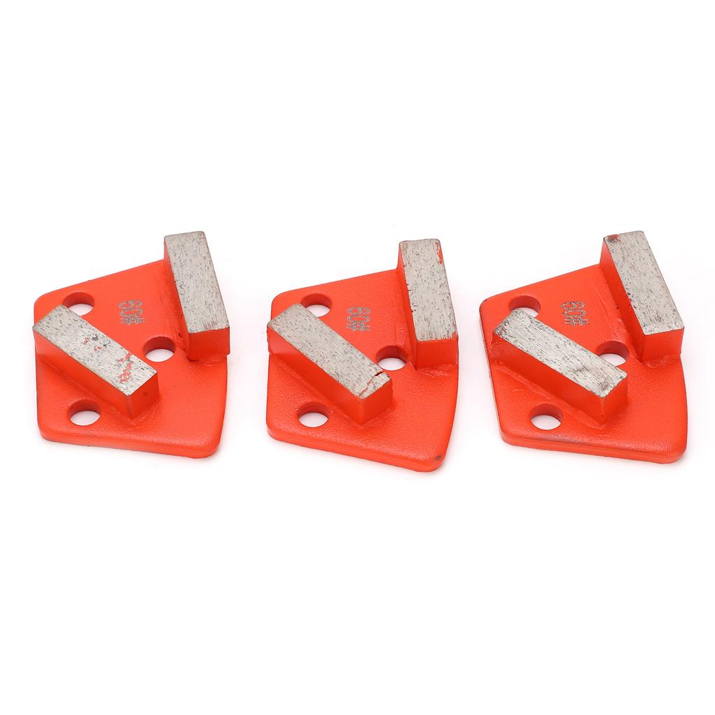 3 шт. алмазные шлифовальные тарелки трапециевидные бетонные агрессивные режущие 2 длинных зуба мандариновые 60#