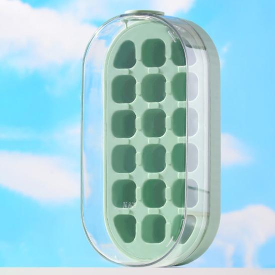 2-in-1 Water Bottle Ice Tray with Straw, One-Click Release, Portable Water Bottle Vertical Ice Cube Mold for Freezer