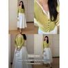 Large Size Women's Clothing, Fake Two-Piece, Contrasting Color Knitted Cardigan, 2026 Spring New Product, Commuter Style, Textured Inner Layer Top