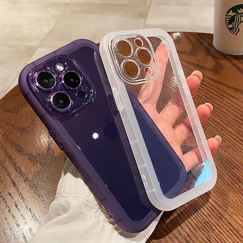 Темно-фиолетовый силиконовый чехол для телефона iPhone 8/7 Plus/11/12/14 - Прозрачный и защитный