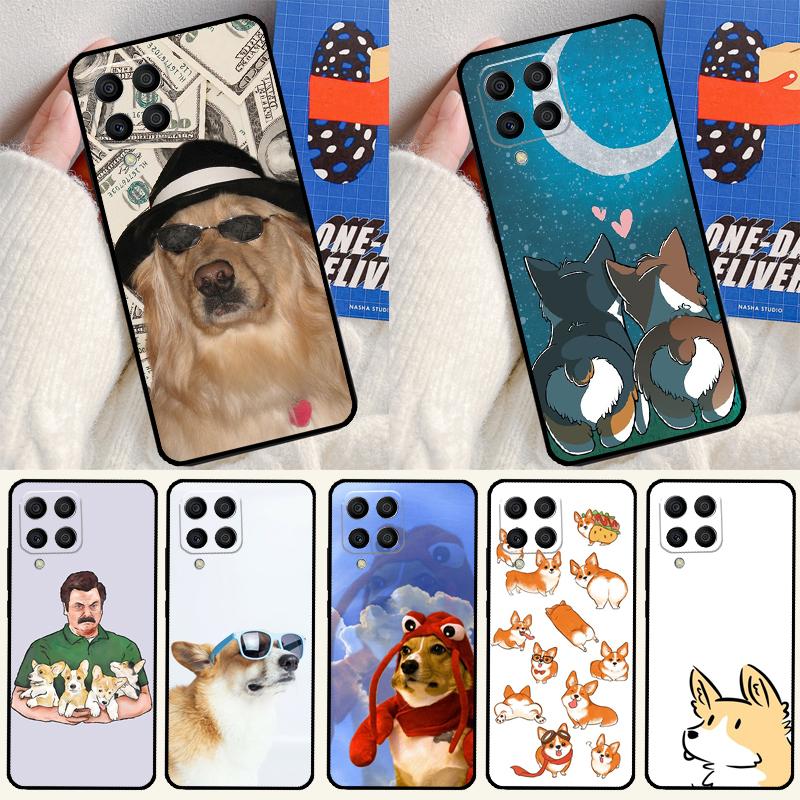 Cartoon Corgi Dog For Samsung Galaxy M31 M16 M11 M21 M13 M33 M35 M53 M55 M15 M14 M34 M54 M12 M32 M52 M06 Case