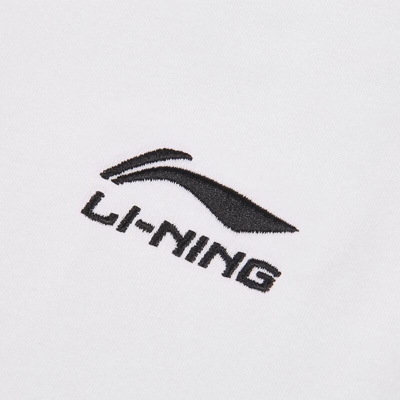 LI-NING Men's Short Sleeve Sports T-Shirt, Breathable Comfortable Cotton, Simple Casual Versatile Athletic Top