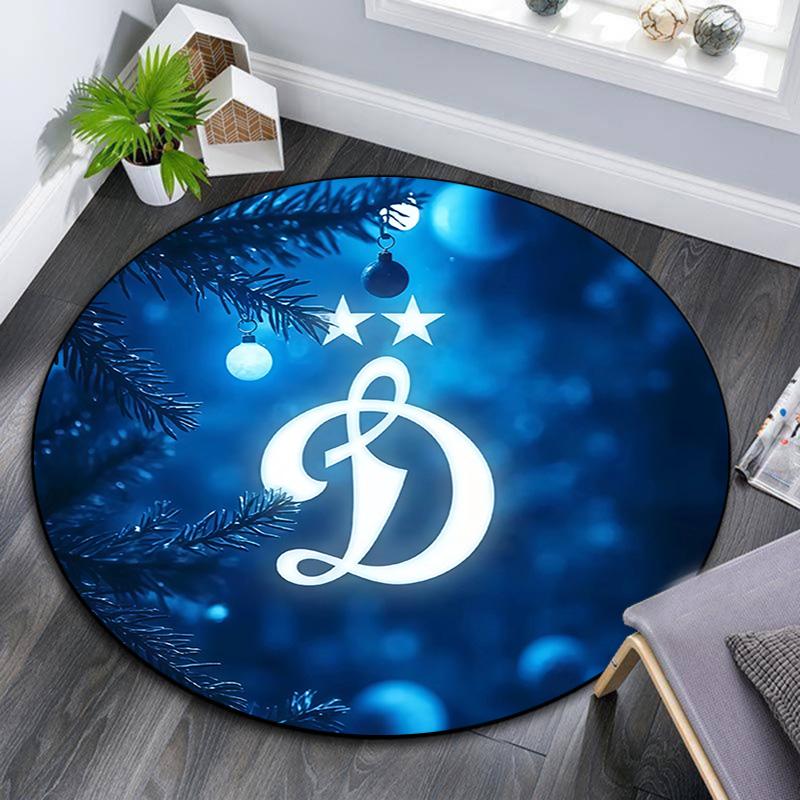 Dynamo Kyiv Round Area Rug,Carpet Rug for Living Room Bedroom Sofa Playroom Decor,Non-slip Floor Mat