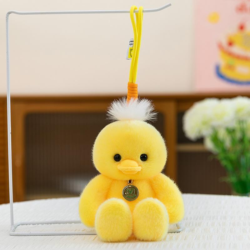 Animal doll pendant dinosaur elephant keychain schoolbag pendant bunny grab machine doll plush toy