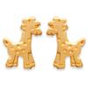 [C5750] - Gold Plated 'Giraffes' Earrings - 12x12 Mm