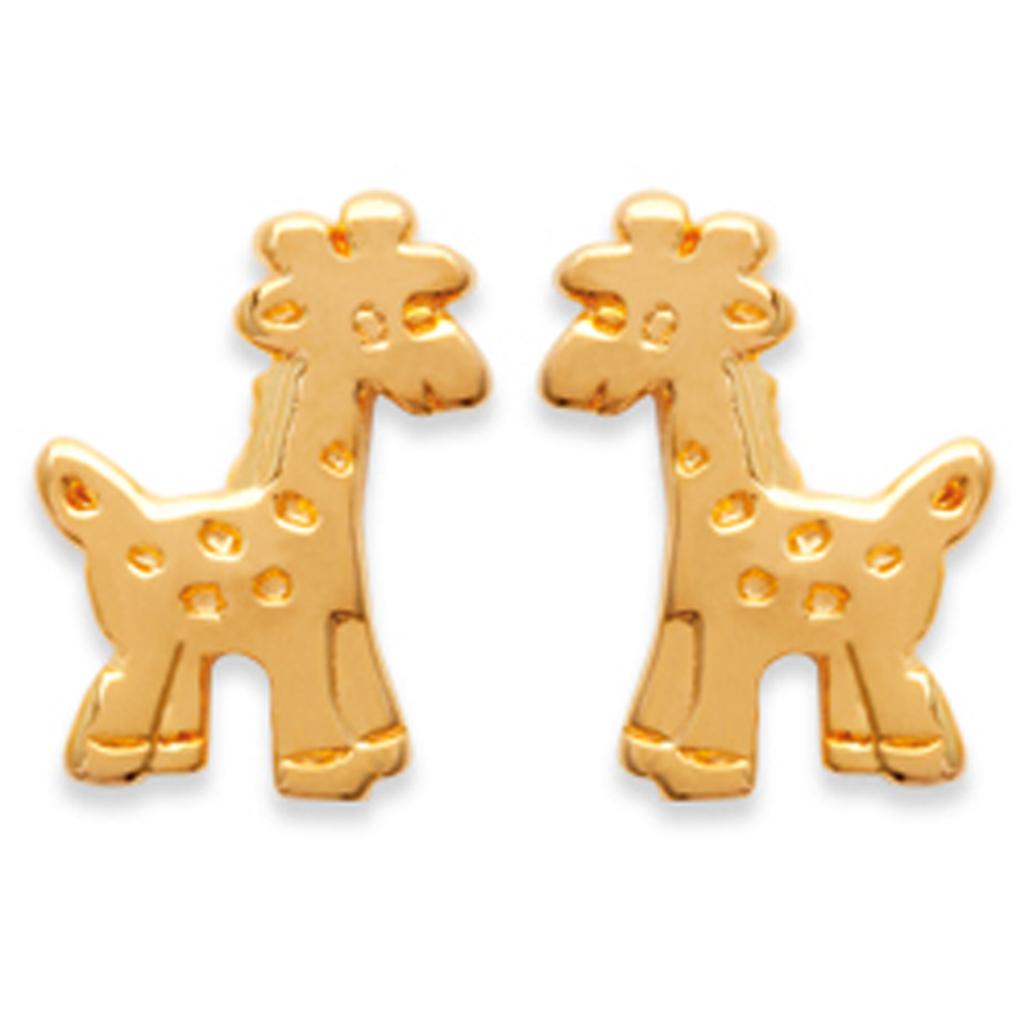 Les Trésors De Lily [C5750] - Gold Plated 'Giraffes' Earrings - 12x12 Mm
