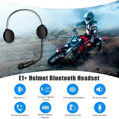 Мотоциклетный шлем Bluetooth гарнитура голова интегрированная стерео крепление езда гарнитура для звонков без помощи рук может подключать 2 мобильных телефона