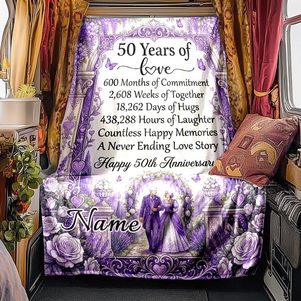 Royal 50Th Celebration Gift Blanket Comfortable Texture Versatile For Sofa Couch Office Bed Picnics Four Seasons Multipurpose Versatile Accessory