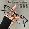 Neutral Retro Reading Glasses Fashionable Cat Eye Presbyopic Eyewear High-quality Far Sighted Glasses for Men and Women