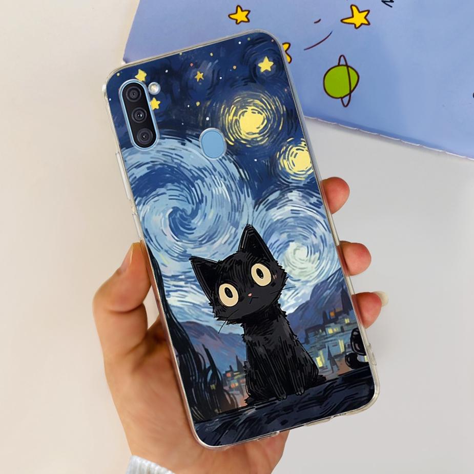 Чехол для Samsung Galaxy A11 SM-A115F Популярный Расписной Чехол Мягкий Силиконовый Чехол для Телефона Для Samsung A11 M 11 Galaxy M11 M115F Fundas