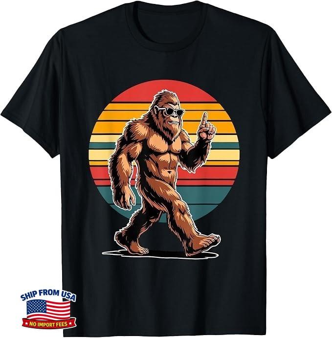 Bigfoot with Sunglasses Cryptid & Funny Sasquatch T-Shirt