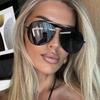 Single Beam Oversized Sunglasses Women Luxury Brand Big Frame Popular Vintage Sun Glasses Unisex Black Pilot Eyewear Uv400