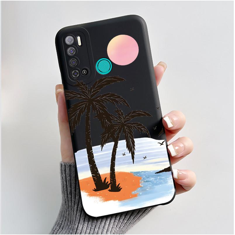 Для Tecno Pouvoir 4 Pro LC8 Чехол Эстетичный Милый Кот Ударопрочный Силиконовый Мягкий ТПУ Чехол Для Tecno Pouvoir 4 Чехол LC7 Оболочка Funda