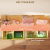 Console Table Narrow Hallway Table With 2 Drawers Metal Frame For Hallway 110 X 35 X 76 5 Cm Natural