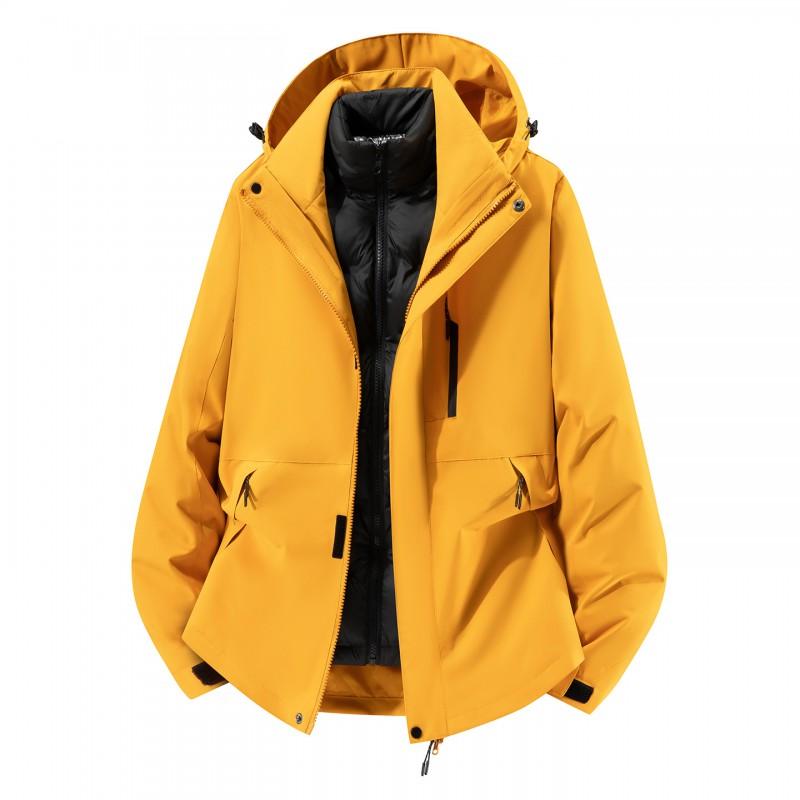 Mens Womens 3-in-1 Waterproof Windproof Hiking Jacket With Fleece Liner Outdoor Trekking Camping Fall Winter