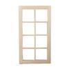 Gift Solid Color Traditional 8-Pane Door Dollhouse Window Frame DIY Accessories Mini