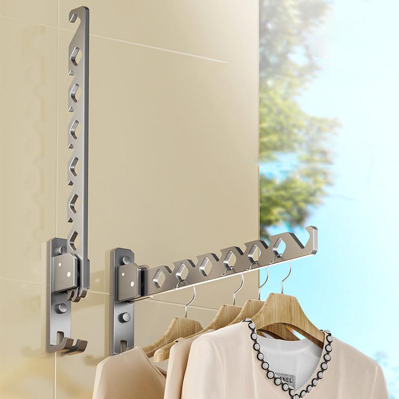 Настенные складные сушилки на 180 °. Универсальная сушилка для одежды из алюминиевого сплава для балкона, ванной комнаты. Регулируемая вешалка для ткани.